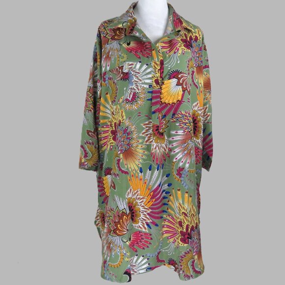 NWT Ekouaer Women's Multicolor 3/4-Adjustable-Sleeve Pullover Top Size XL (C1918 - Picture 2 of 7